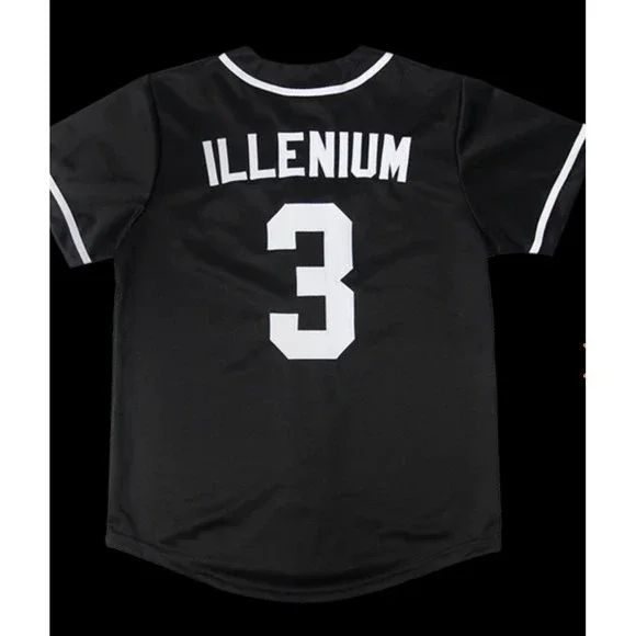 Official Illenium LTD Licensed Baseball Jersey Black White #3 NWT Men Size M - Picture 3 of 6
